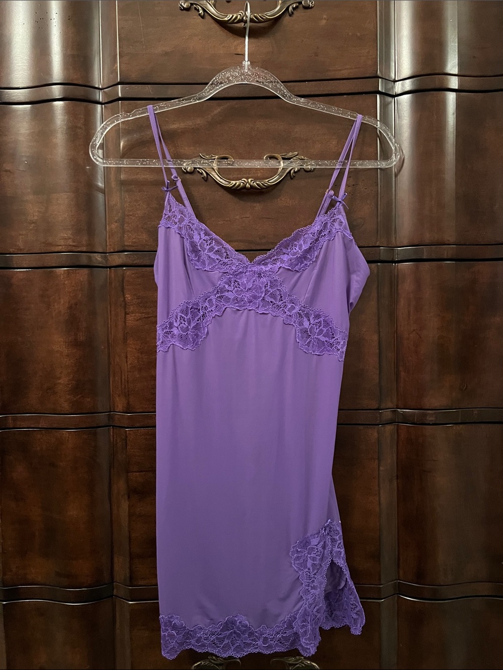 Victoria's Secret Lavender Lace-Trim Slip